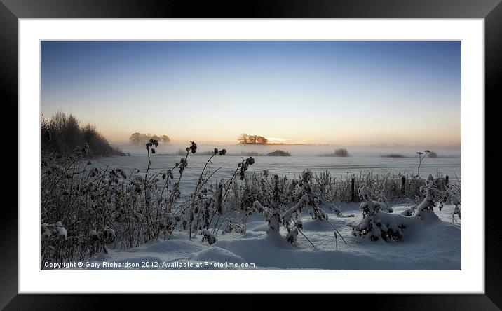 A Winter Sunrise Framed Mounted Print by Gary Richardson