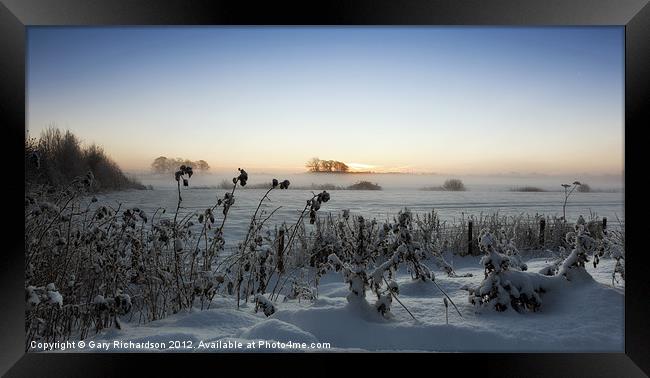 A Winter Sunrise Framed Print by Gary Richardson