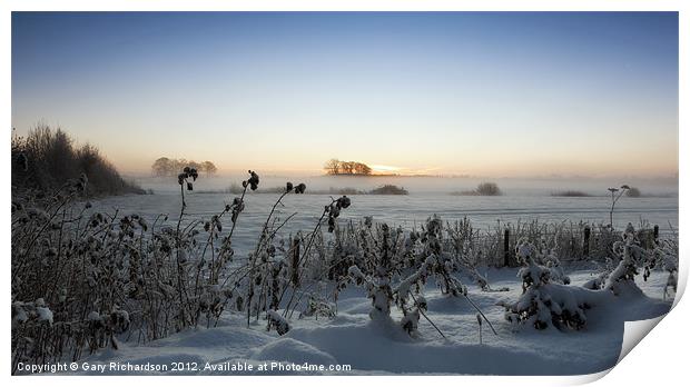 A Winter Sunrise Print by Gary Richardson