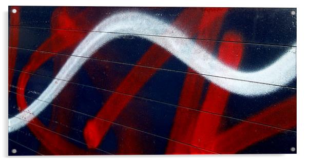 patriotic graffiti Acrylic by Heather Newton