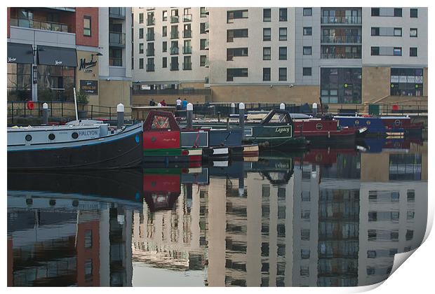 CLEARANCE DOCK BOAT HARBOUR LEEDS Print by Matthew Burniston