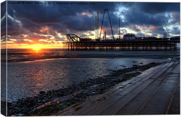 South Pier Sunset Canvas Print by Jason Connolly