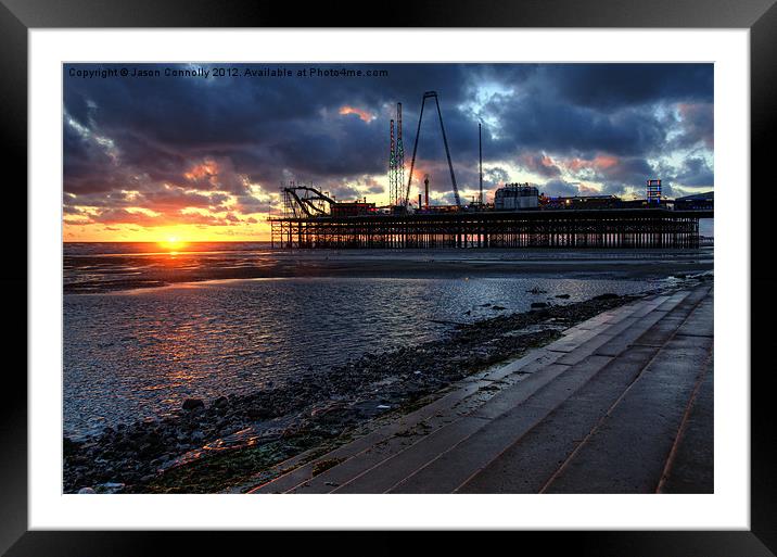 South Pier Sunset Framed Mounted Print by Jason Connolly