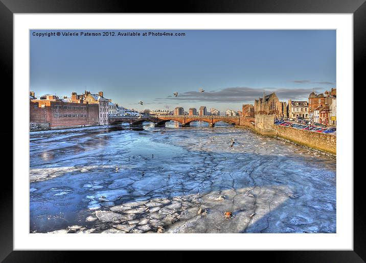 Frozen Waters Framed Mounted Print by Valerie Paterson