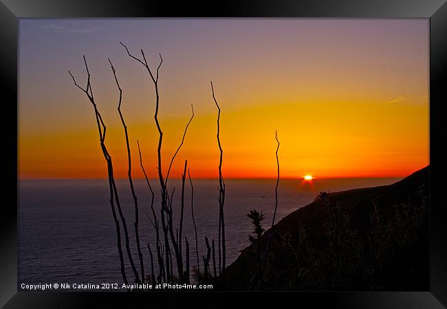 Sonoma Sunset Framed Print by Nik Catalina