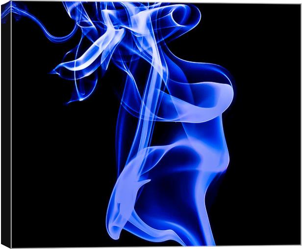 Blue Smoke Art Canvas Print by Andrew Ley
