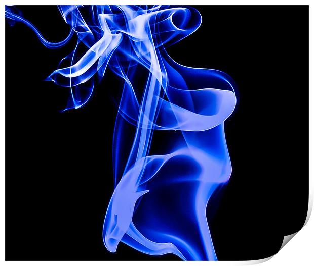 Blue Smoke Art Print by Andrew Ley