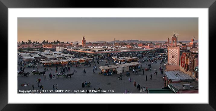 Marrakech city square Framed Mounted Print by Creative Photography Wales