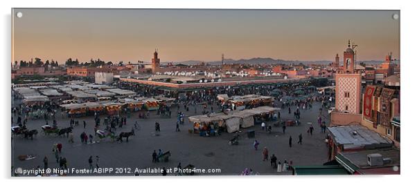 Marrakech city square Acrylic by Creative Photography Wales