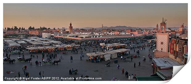 Marrakech city square Print by Creative Photography Wales