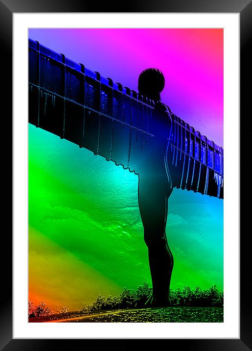 rainbow angel Framed Mounted Print by Northeast Images