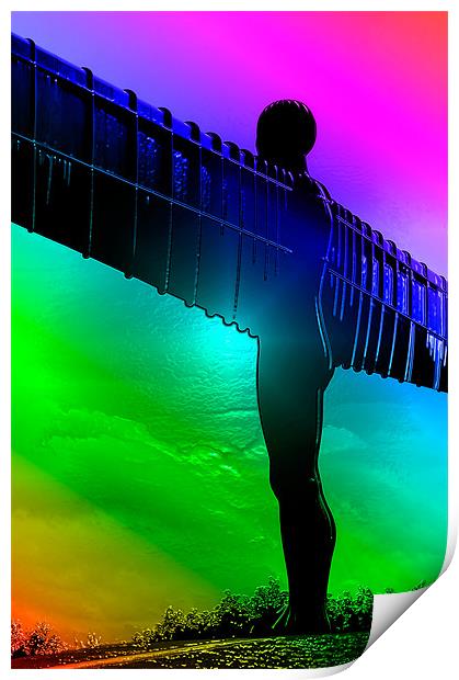 rainbow angel Print by Northeast Images