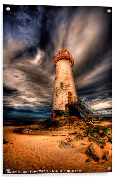 The Abandoned Talacre Lighthouse Acrylic by Adrian Evans