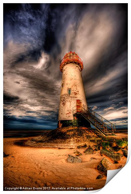 The Abandoned Talacre Lighthouse Print by Adrian Evans