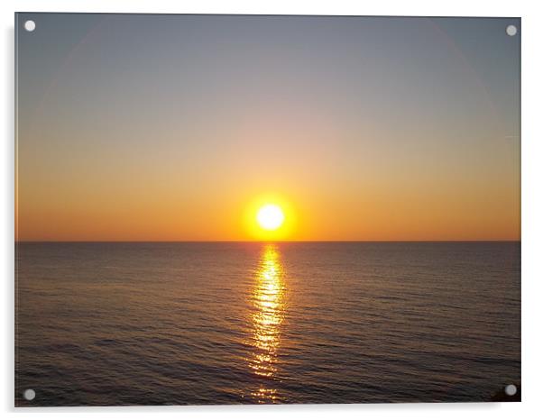 Sunset in Menorca Acrylic by David McBarnett