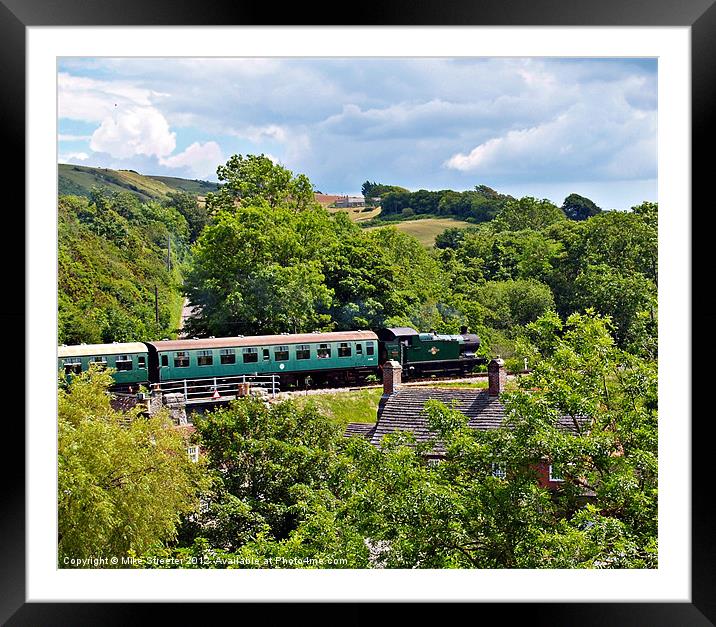 Approaching Corfe Framed Mounted Print by Mike Streeter