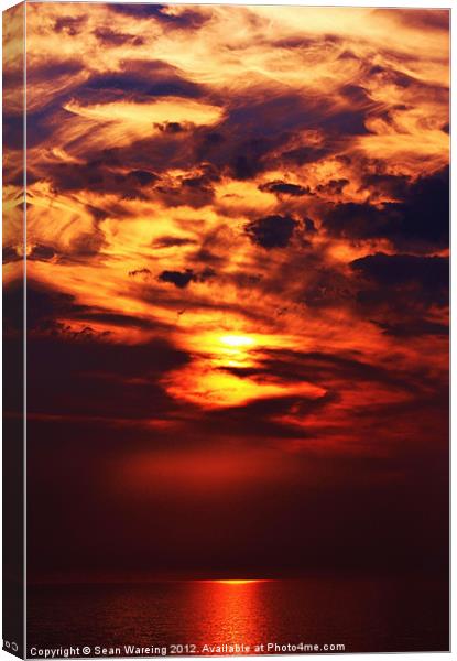 Painted sunset Canvas Print by Sean Wareing