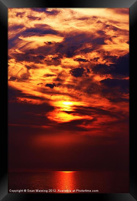 Painted sunset Framed Print by Sean Wareing