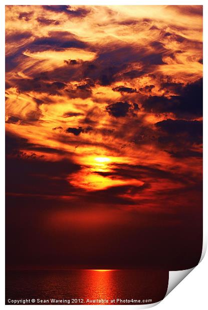 Painted sunset Print by Sean Wareing