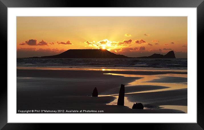 Golden sunset Framed Mounted Print by Phil Benedict