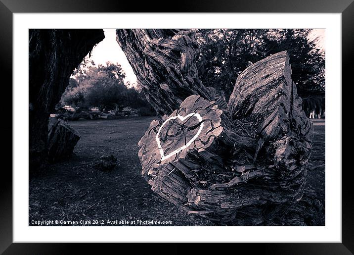 Loving Tree Framed Mounted Print by Carmen Clark