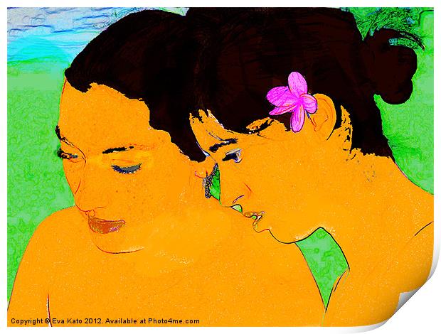 After Gauguin Print by Eva Kato