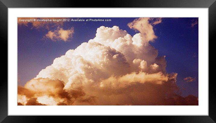 Cloud Mountain Framed Mounted Print by christopher knight