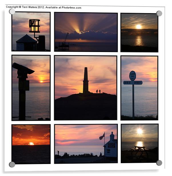 Cornish Sunsets Acrylic by Terri Waters