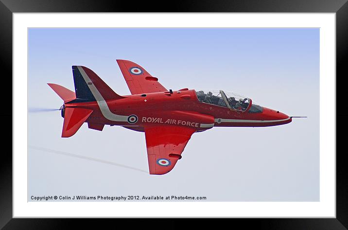 Red Arrows Singleton - Farnborough Framed Mounted Print by Colin Williams Photography