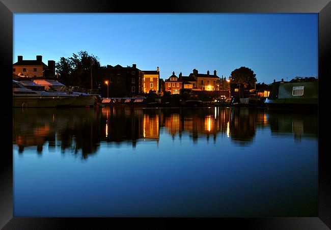 Stourport On Severn at Dusk Framed Print by graham young