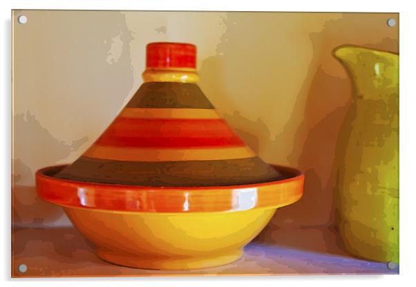 Moroccan Tagine and pitcher Acrylic by Arfabita  