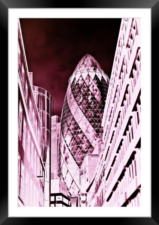 The Gherkin Building London Framed Mounted Print by David Pyatt