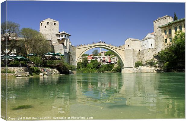 Bridge at Mostar Canvas Print by Bill Buchan