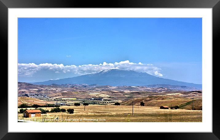 Mount Etna, Sicily Framed Mounted Print by Lucy Antony