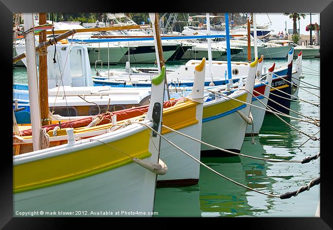 French fishing boats Framed Print by mark blower