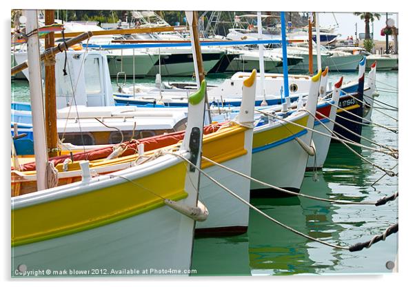 French fishing boats Acrylic by mark blower