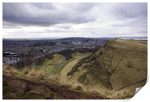 View from Arthur's Seat, Edinburgh Print by Lee Osborne