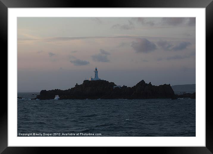 Jersey Lighthouse ( La Corbière ) Framed Mounted Print by kelly Draper