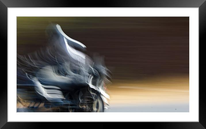 Indian biker the Ghost Rider Framed Mounted Print by Arfabita  