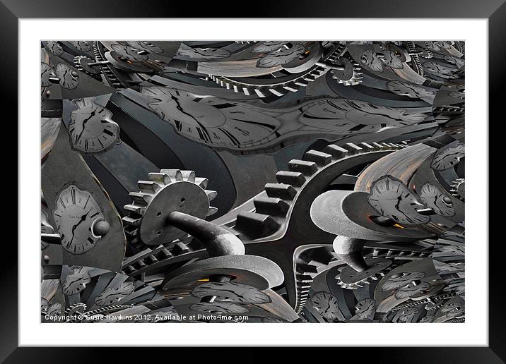Caught in the cogs of time... Framed Mounted Print by Susie Hawkins