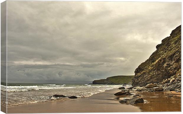 Watergate Bay, Cornwall Canvas Print by Dawn Cox