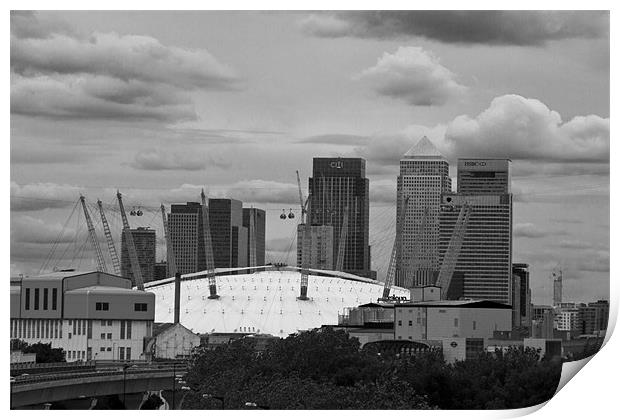 Canary Wharf Docklands O2 Print by David French