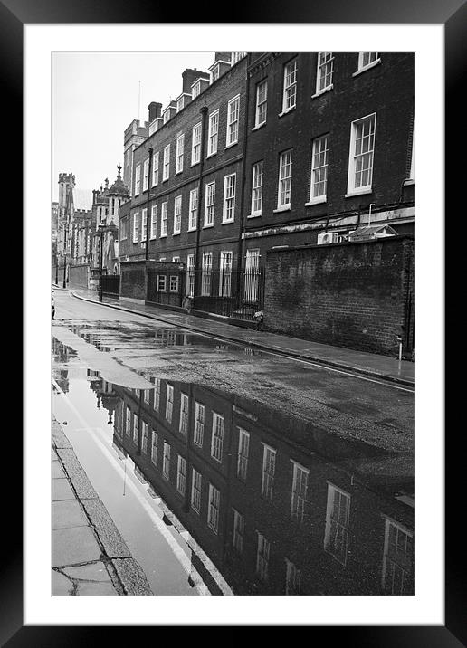 Lincoln’s Inn Chambers reflections Framed Mounted Print by David French