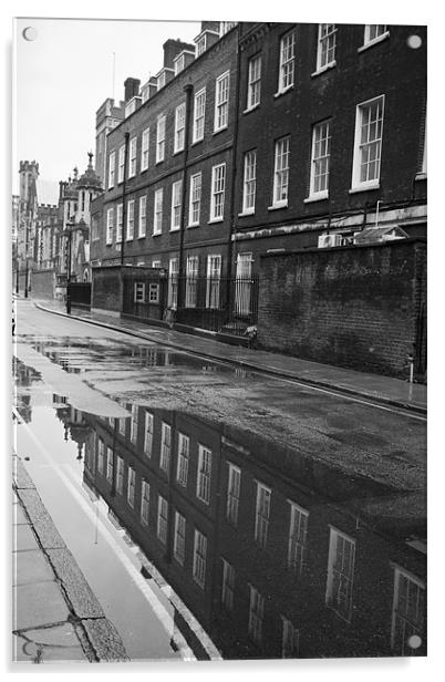 Lincoln’s Inn Chambers reflections Acrylic by David French