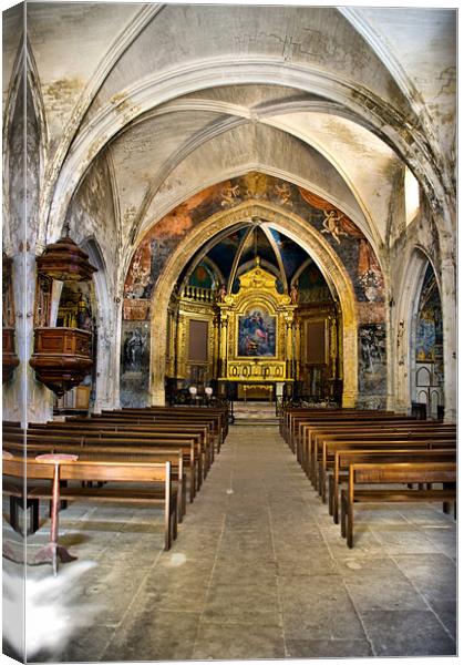 Sant-Luc Church Menerbes Canvas Print by Jacqi Elmslie