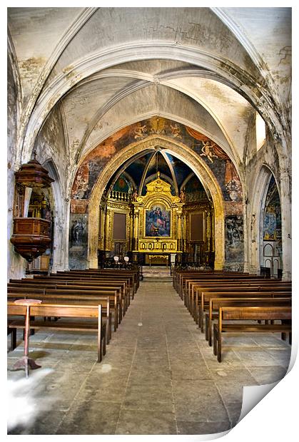 Sant-Luc Church Menerbes Print by Jacqi Elmslie