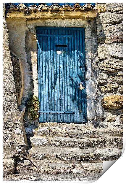 The Old Blue Door Print by Jacqi Elmslie