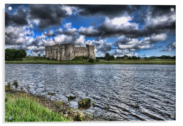 Carew Castle Pembrokeshire Acrylic by Steve Purnell