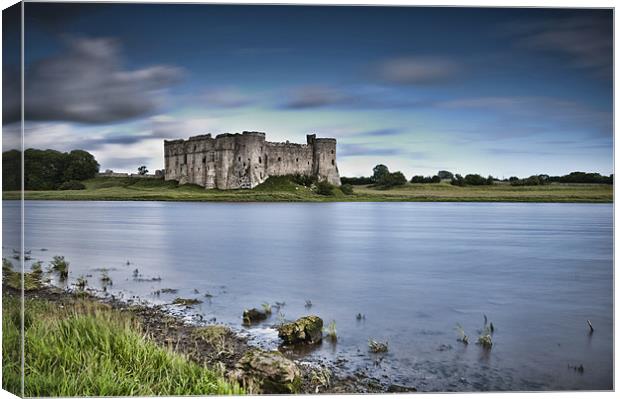 Carew Castle Long Exposure Canvas Print by Steve Purnell