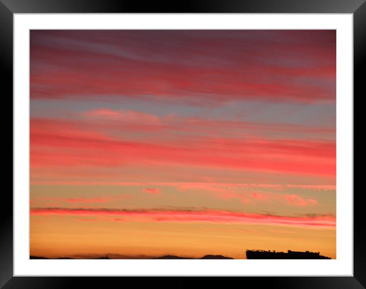 Red sky at night Framed Mounted Print by Brian Thomas Devine